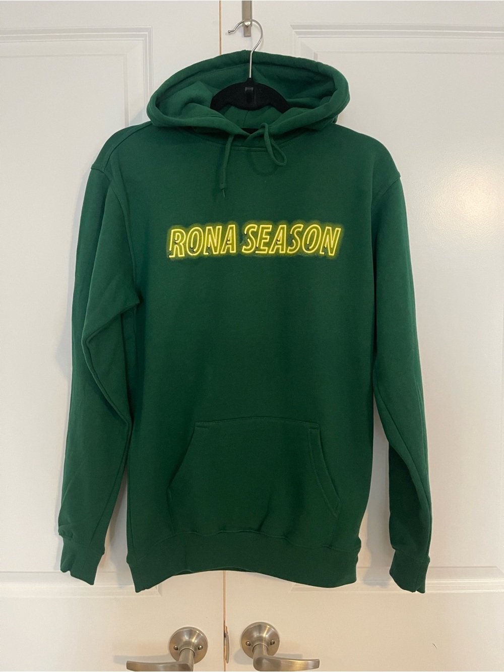 Full Send - Rona Season -Men's Green Hoodie Sweatshirt